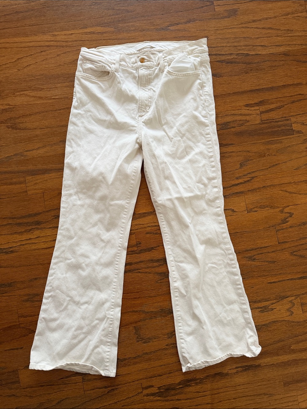 Joe's Jeans Ecru 'The Molly' High-Rise Flare